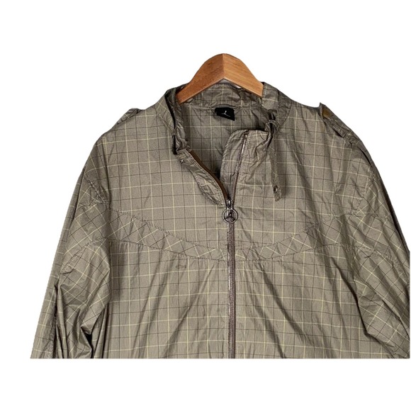 Vintage Nike Air Jordan Members‎ Only Windbreaker Jacket Green/Checker Size XXLT - Picture 2 of 15